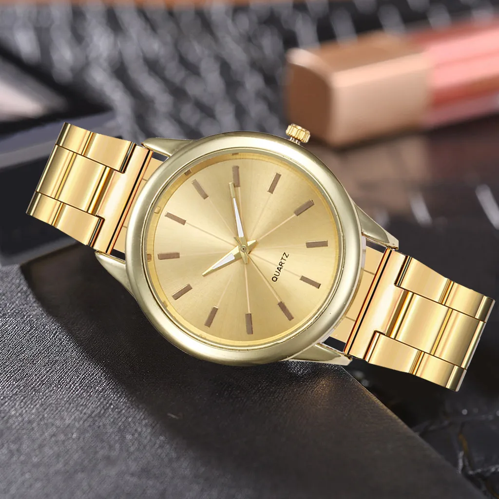 

Simple Gold Watches Women Business Full Stainless Steel Watch Dress Social Analog Wrist Watches Female Clocks Watch Dropshipping
