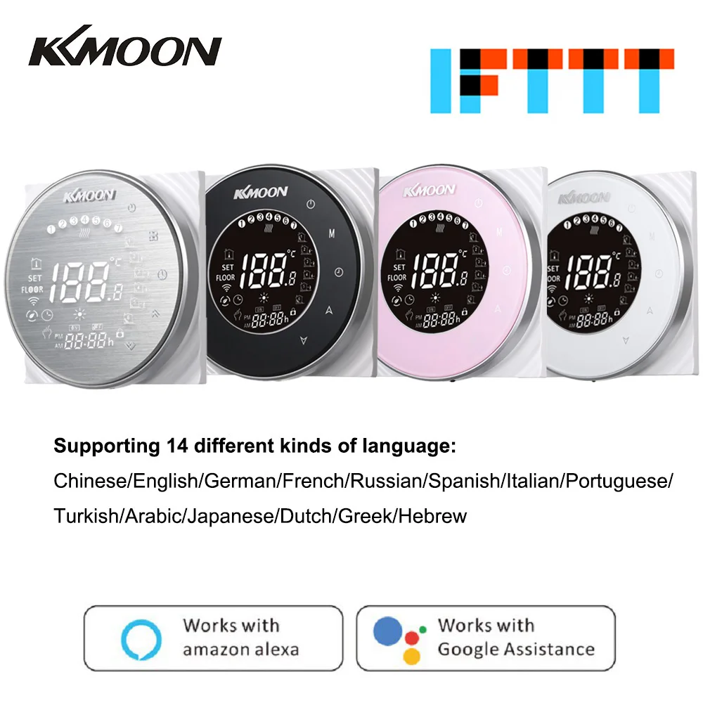 

KKmoon Smart Digital Water/Gas Boiler Heating Thermostat Regulator APP Controls WIFI Voice Control Room Temperature Controller