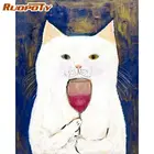 Винный Кот, уникальный подарок для детей, картины на стену, абстрактные рисунки по номерам, Картина на холсте для современного искусства