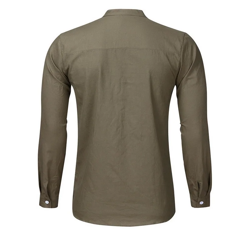 

2021 New Men's Casual Blouse Cotton Linen Shirt Loose Tops Short Sleeve Tee Shirt Spring Autumn Summer Casual Handsome Men Shirt
