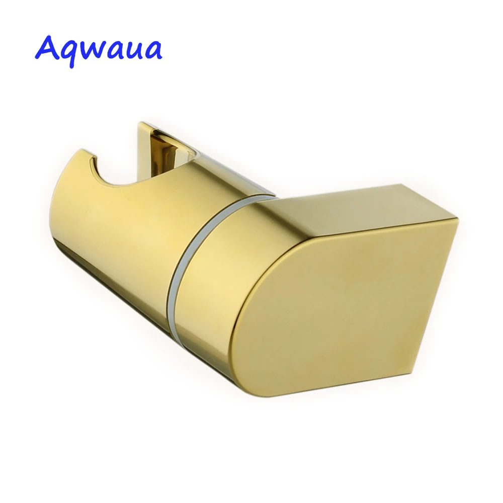 aqwaua shower head holder polished gold bracket stand rotatable for bathroom use standard size bathroom accessories abs plastic free global shipping