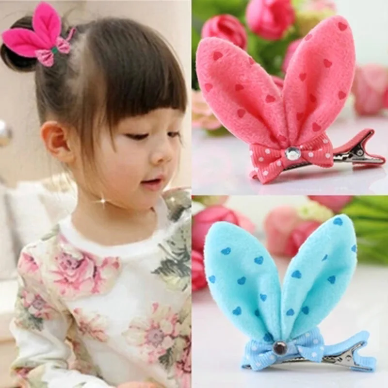 Модные заколки кошачьи ушки корейские милые заячьи для волос ленточные узлы