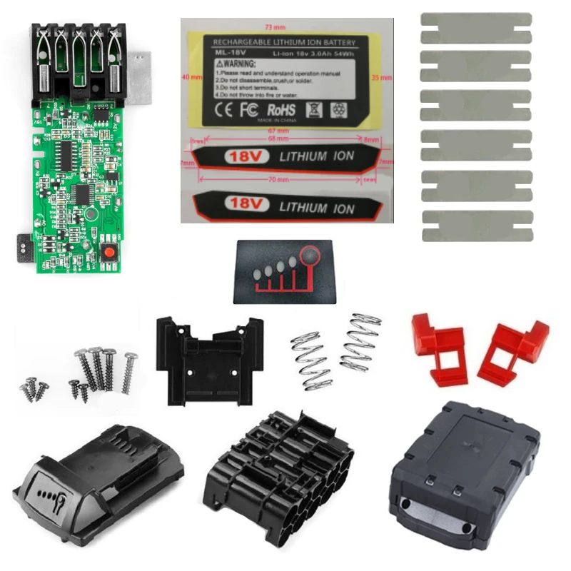 Пластиковый чехол M18 с литиевым аккумулятором защитная плата PCB для зарядки