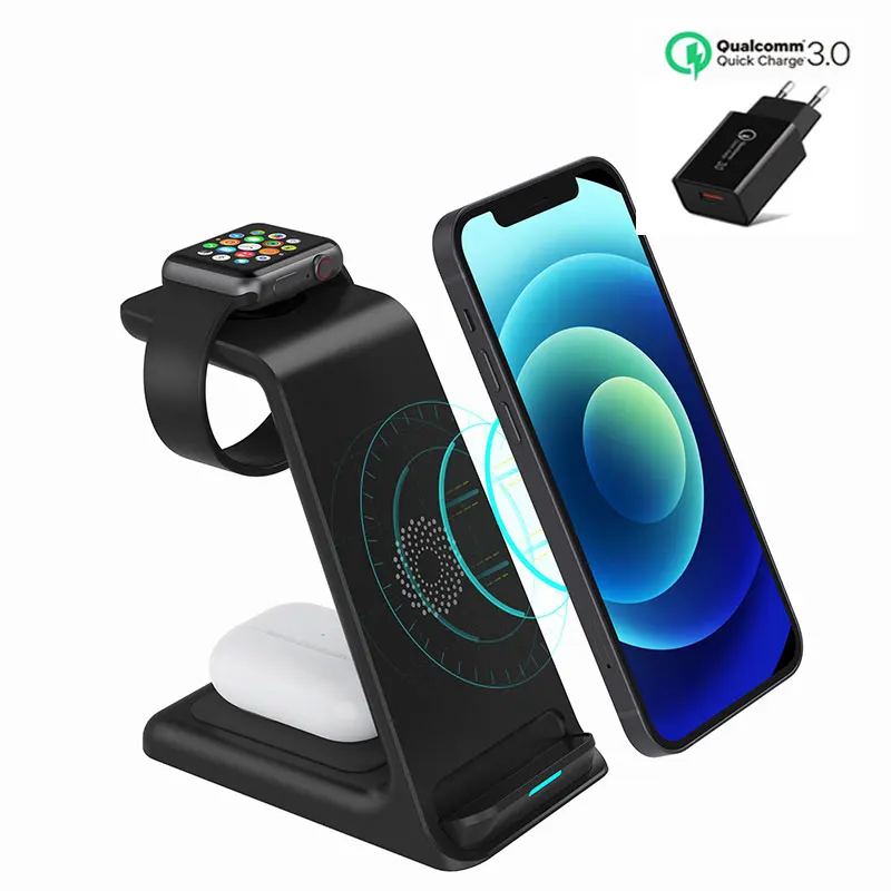 Mobile Phone Wireless Charging Power 15W type c charger For Smartphone i Watch /Airpods Pro