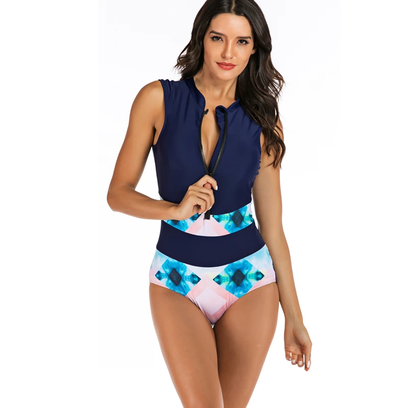 One-Piec Swimwear Woman Bath Swimsuit Rash Guard Surfing Swim Suit Sport Rashguard Beach wear Sexi Bikini | Спорт и развлечения