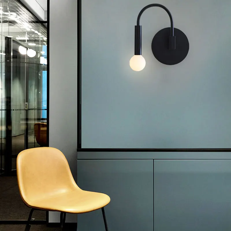 Светодиодный креативный настенный светильник в нордическом минималистичном