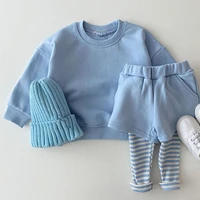 2021 new autumn winter sweater suit topfake two piece pants 2pcs kid clothes children clothes girl set baby clothes