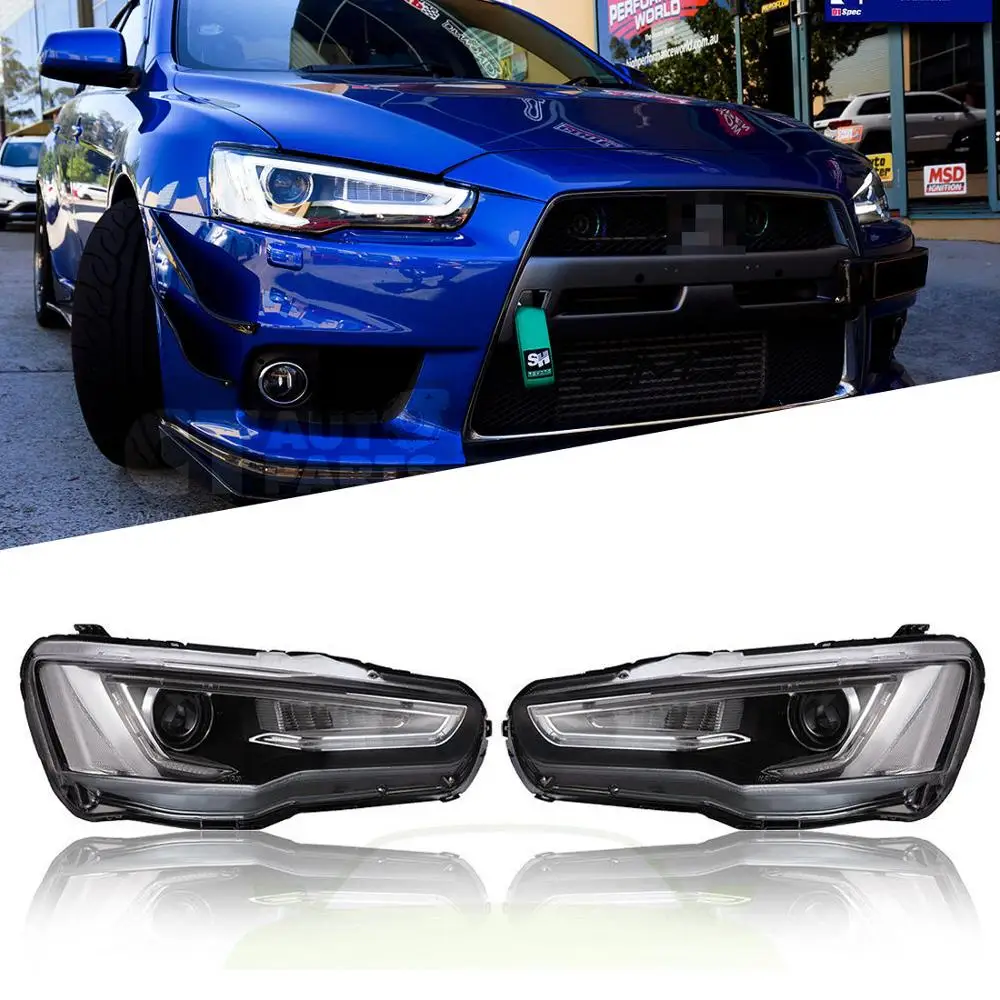 Светодиодные фары KP подходят для 2008 2017 Mitsubishi Lancer EVO двухлучевые стиль Audi A5|headlights