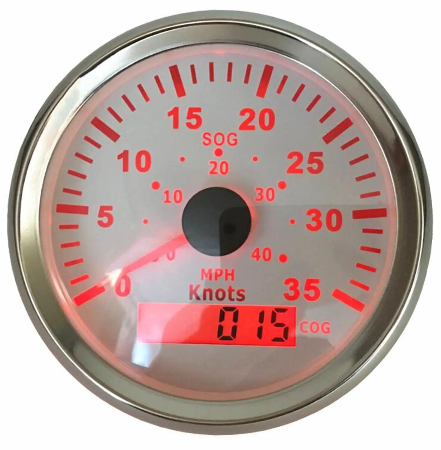 Free Shipping 1pc 85mm 0-35knots GPS Speedometers 9-32v Speed Mileometers 0-40MPH COG with Red Backlight Antenna for Boat Yacht |
