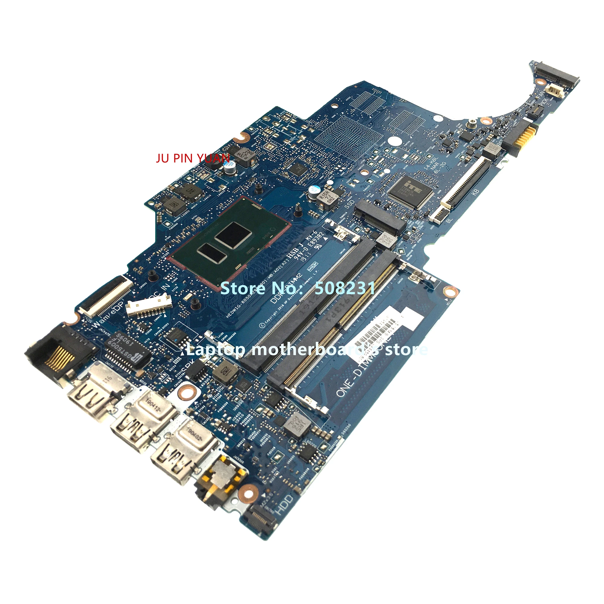 

For HP 14-DF 14-CF 14-CR 14S-CF 14S-CR Laptop Motherboard L24459-601 6050A2992901-MB-A02 CPU:SR3TK I3-7020U DDR4 100% Tested OK