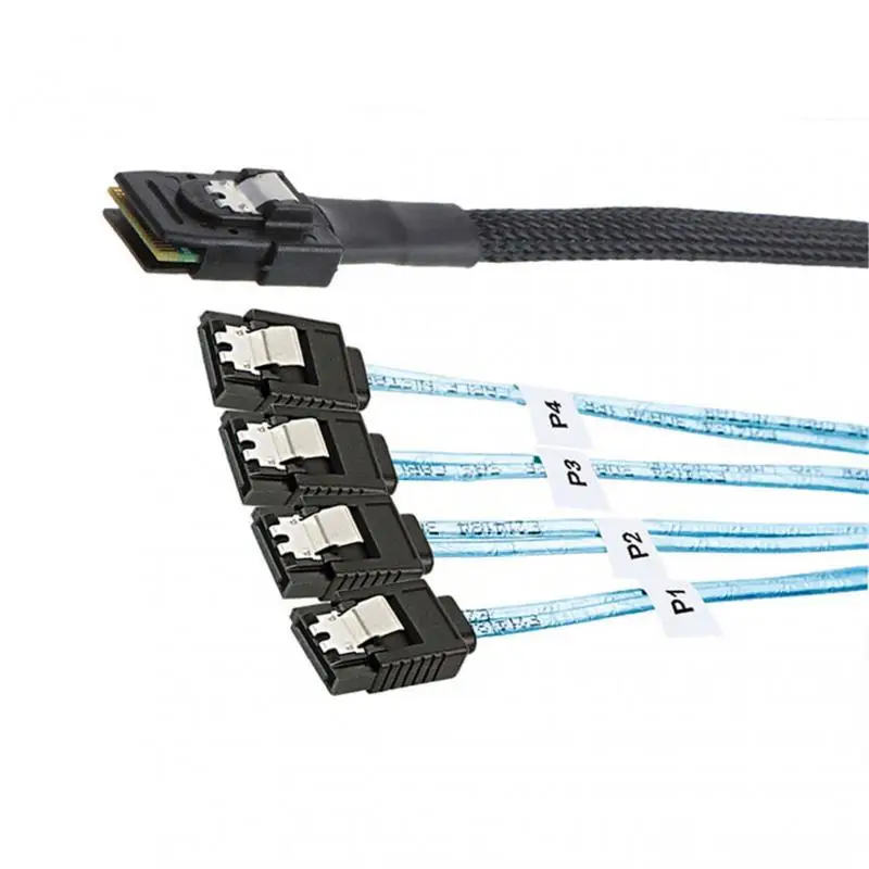 Кабель SAS SATA Mini-SAS SFF-8087 к 4 кабель Mini 4i SFF8087 36P 7P 12 Гбит/с 50 см/1 м данные жесткого диска