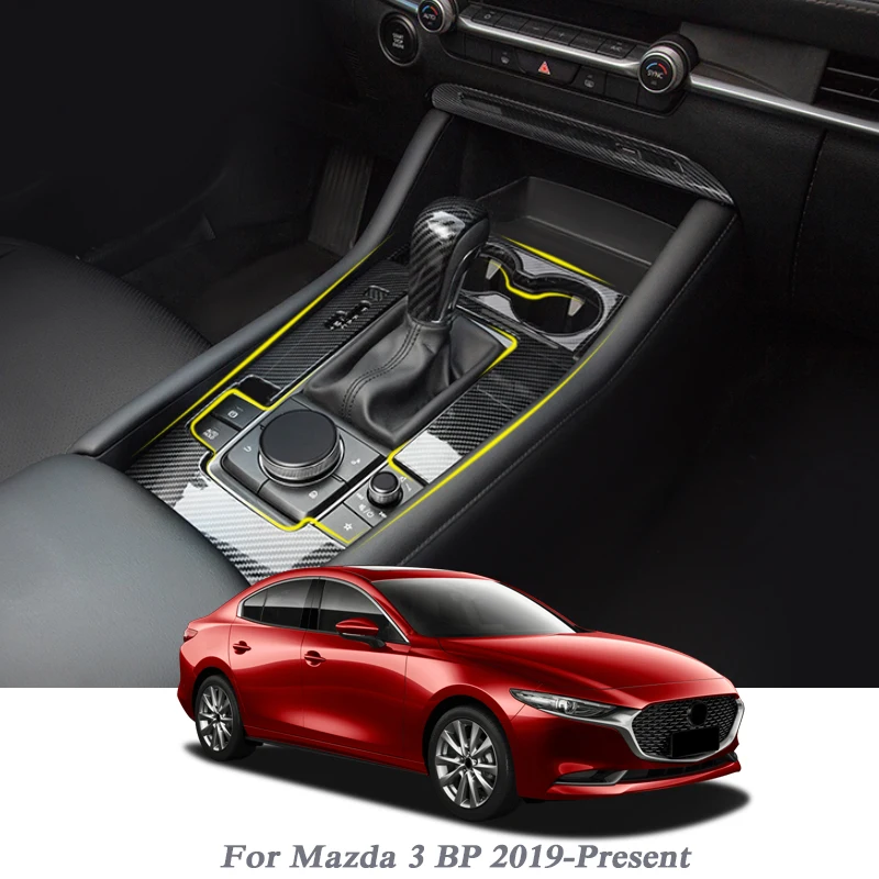 Стайлинг автомобиля ABS Carbon для Mazda 3 BP 2019-подарочная коробка передач Панель