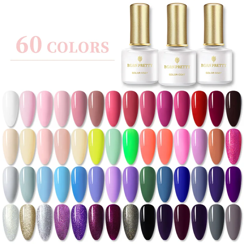 От BORN PRETTY Гель лак для ногтей 60 Цвета 6 мл! Полупостоянная био Гели Soak Off УФ