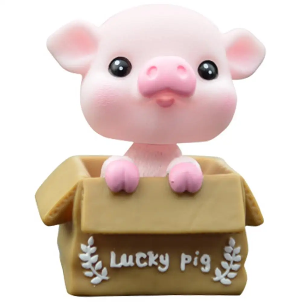 Украшение для автомобиля Повезло свинка качающаяся головой милое Ювелирное