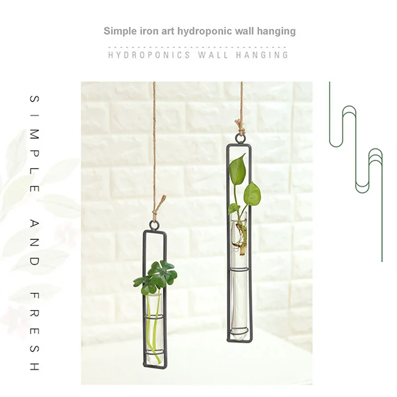 Ваза для цв декоративная стеклянная растительная железная вода художественная