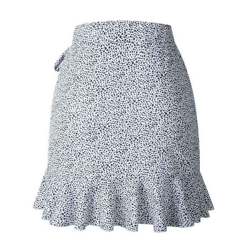 Summer Fashion Skirt Leopard Printing Pattern Short Length Pleated Women Casual Street Wear Size S To Xl Three Color | Женская одежда