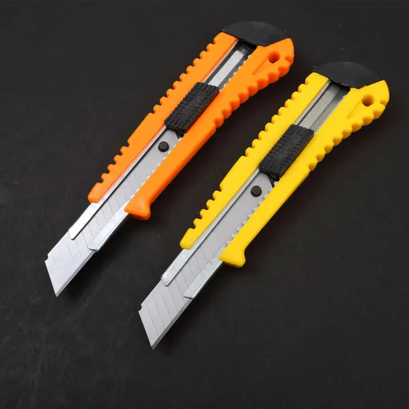 

2PACK Utility Knife Retractable Blade Box Cutter Snap Off Lock Razor Sharp Tool