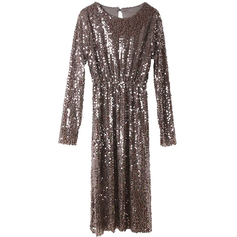 sexy bling women long party dresses lady shiny silver dress dancing evening wedding wear | Женская одежда