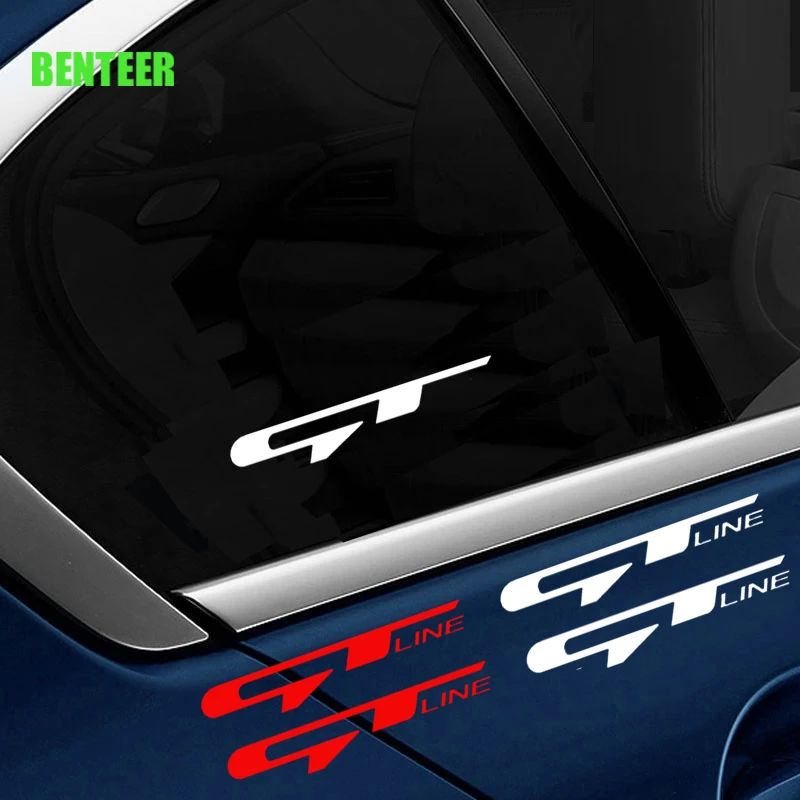 Наклейки на автомобильные окна GT GTLINE 2 шт. наклейки для Kia Rio Ceed Venga SportageR Serene Soul Stonic