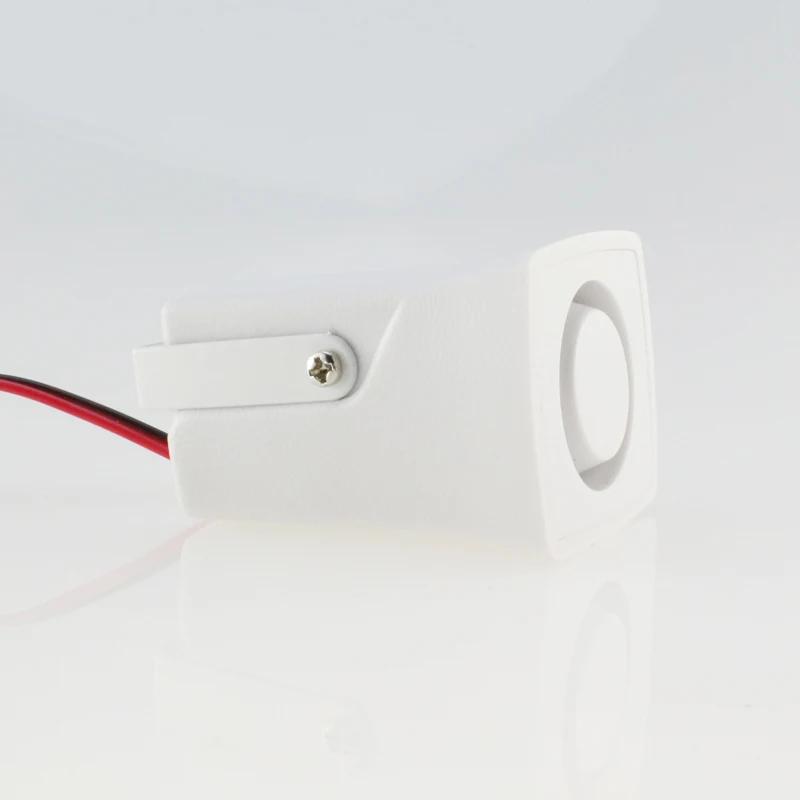 Супер Мини Белый 120DB DC12V проводной звуковой сигнал сирены для беспроводной
