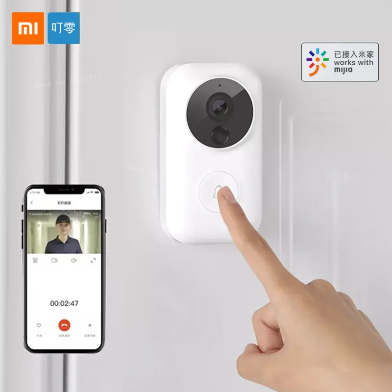 

Xiaomi Mijia Video Doorbell 2 Lite AI Smart Doorman Human Move Night Motion Detection Cloud Storage Voice Change with Mi home