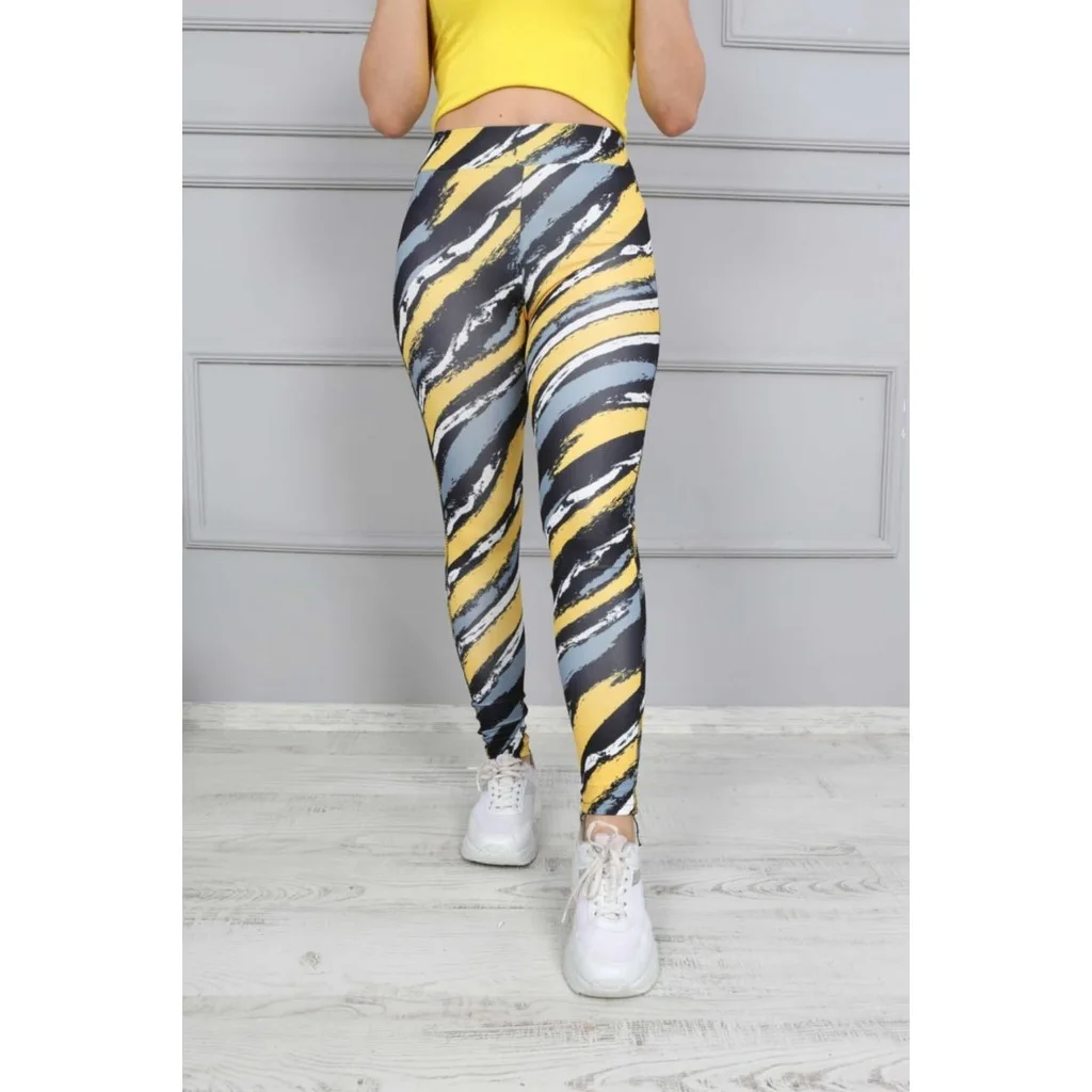 Women Multi-Color Digital Printed Fitness Leggings 100.48