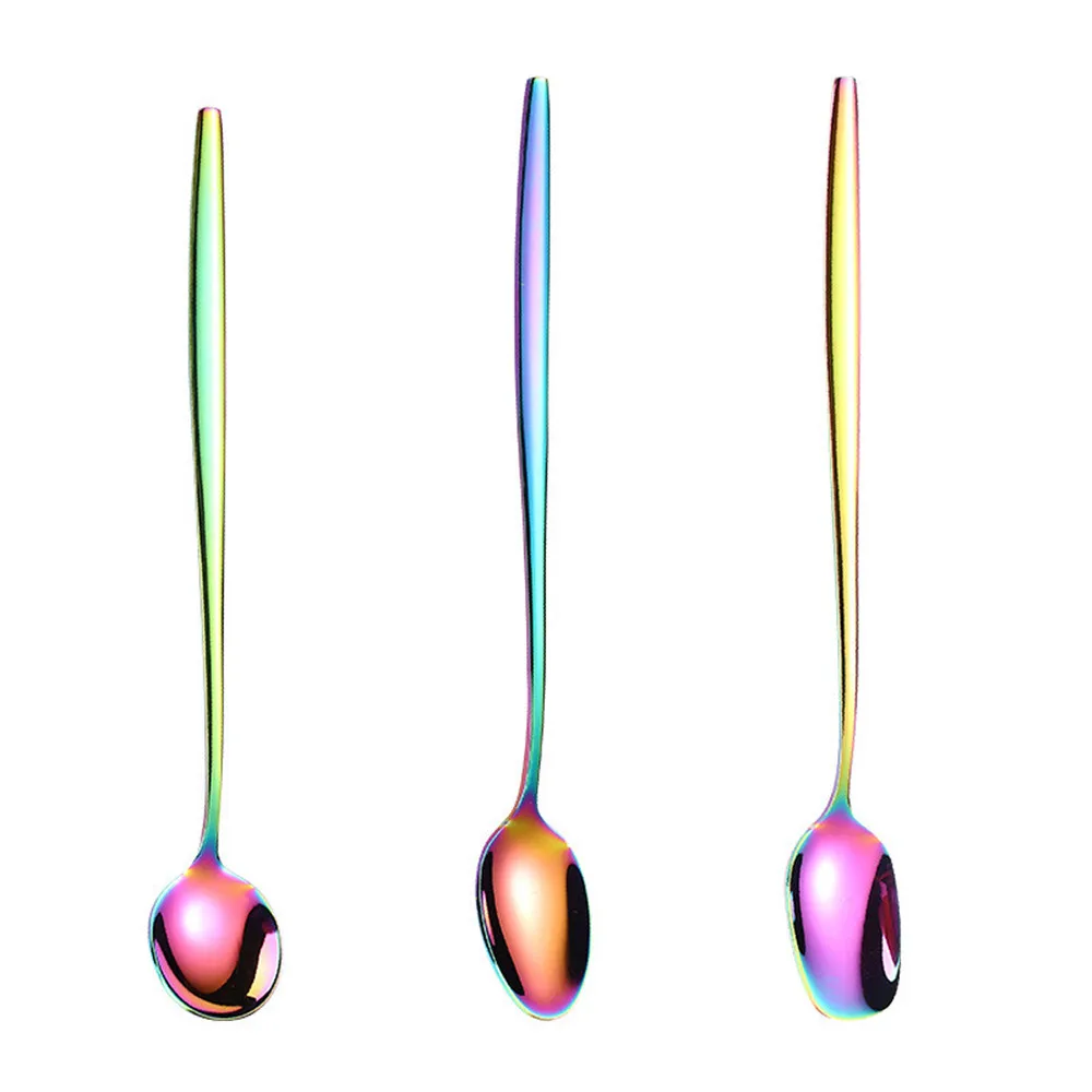 Квадратным носком Круглый корейский 201 Нержавеющая сталь острым ложка