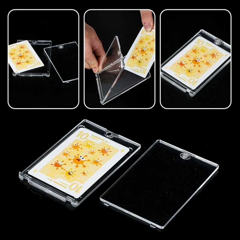 

Прозрачные защитные карты для магнитных карт для бейсбола, футбола, хоккея, карты для хранения и отображения игровых карт