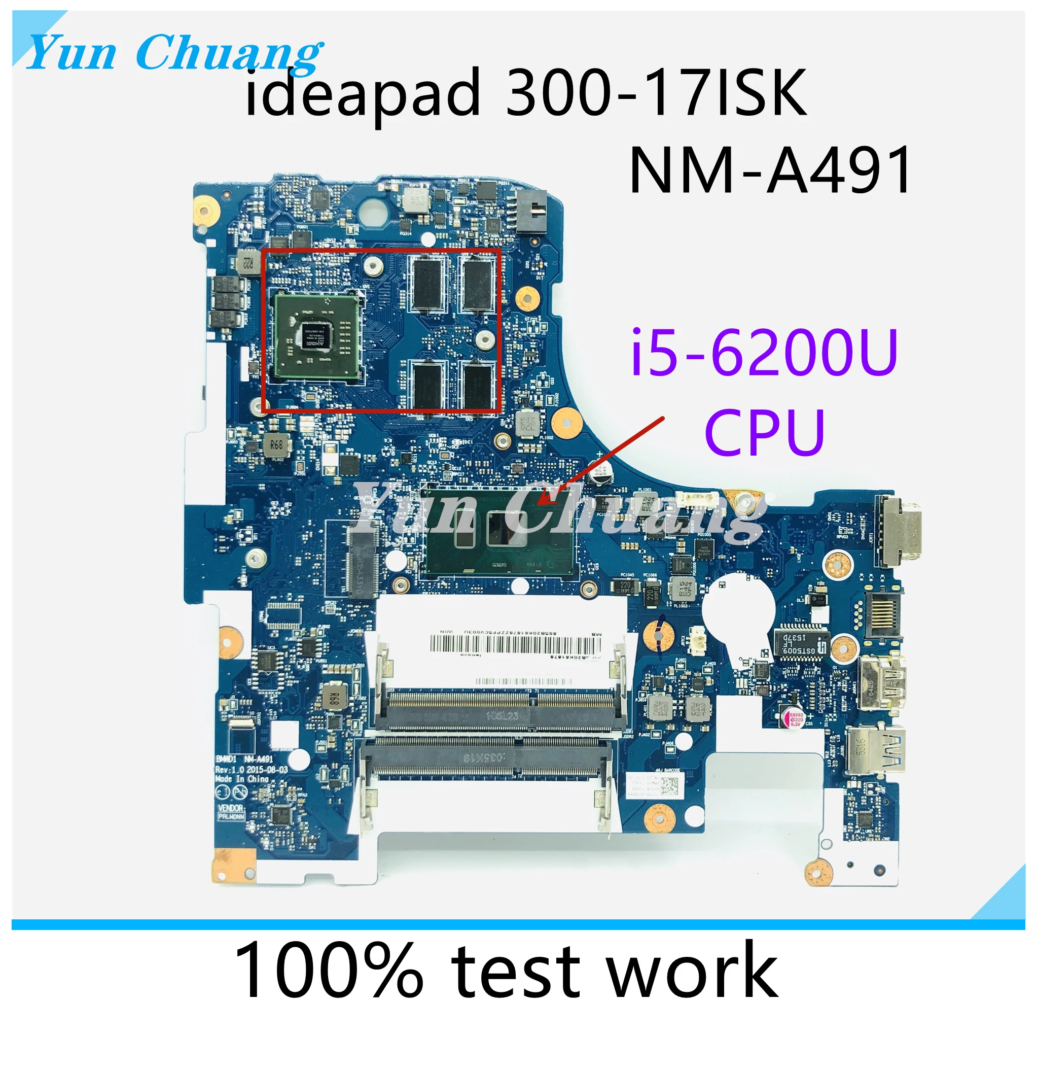 BMWD1 телефон для lenovo ideapad 300 17isk материнская плата ноутбука cpu i5 6200u|Материнские