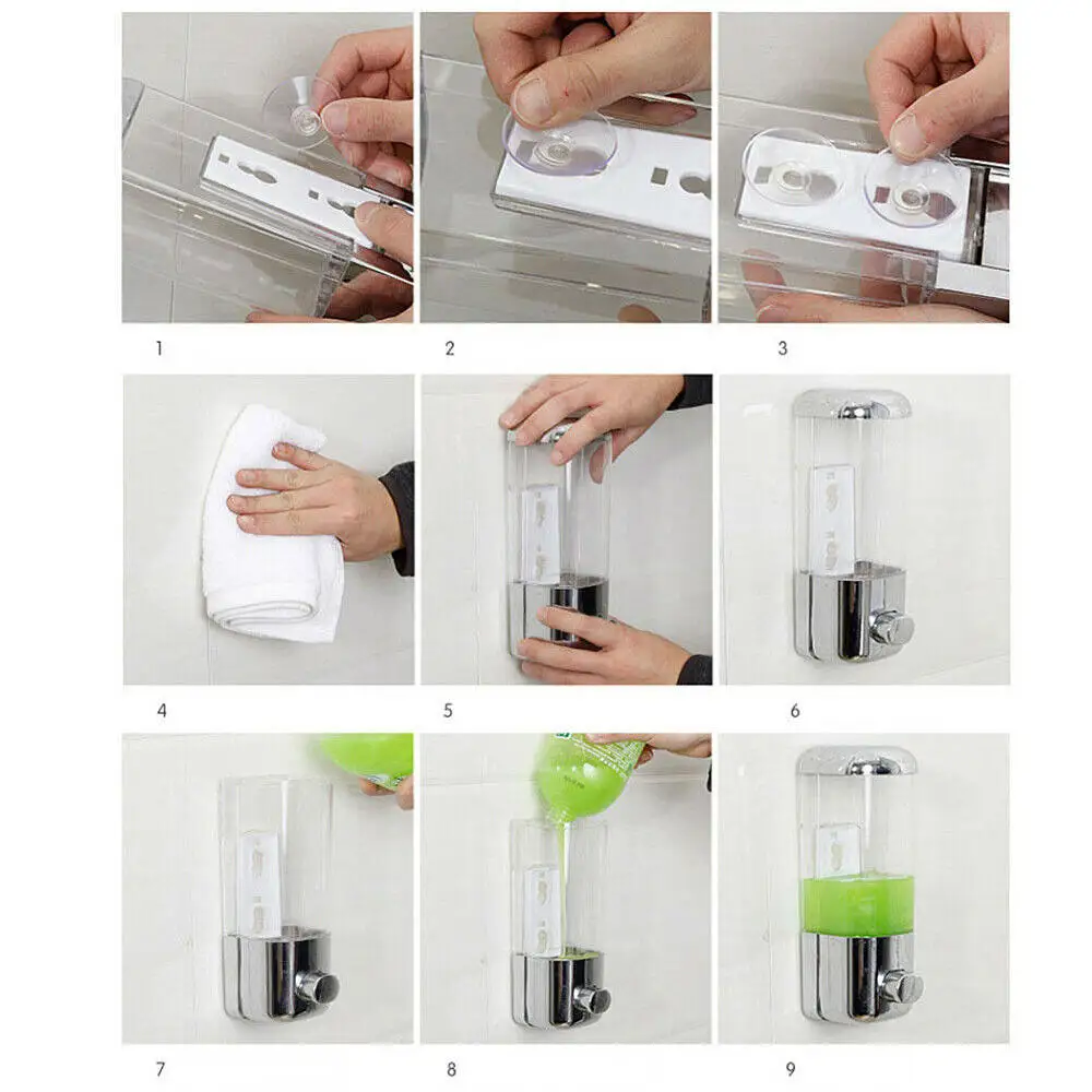 Настенный дозатор для мыла ванной комнаты душа лосьон шампунь жидкий СОП