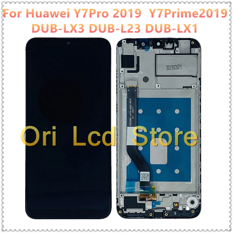 Сенсорный ЖК экран с рамкой для HUAWEI Y7 2019 y7pro y7prime2019 сенсорный экраном и для|Экраны