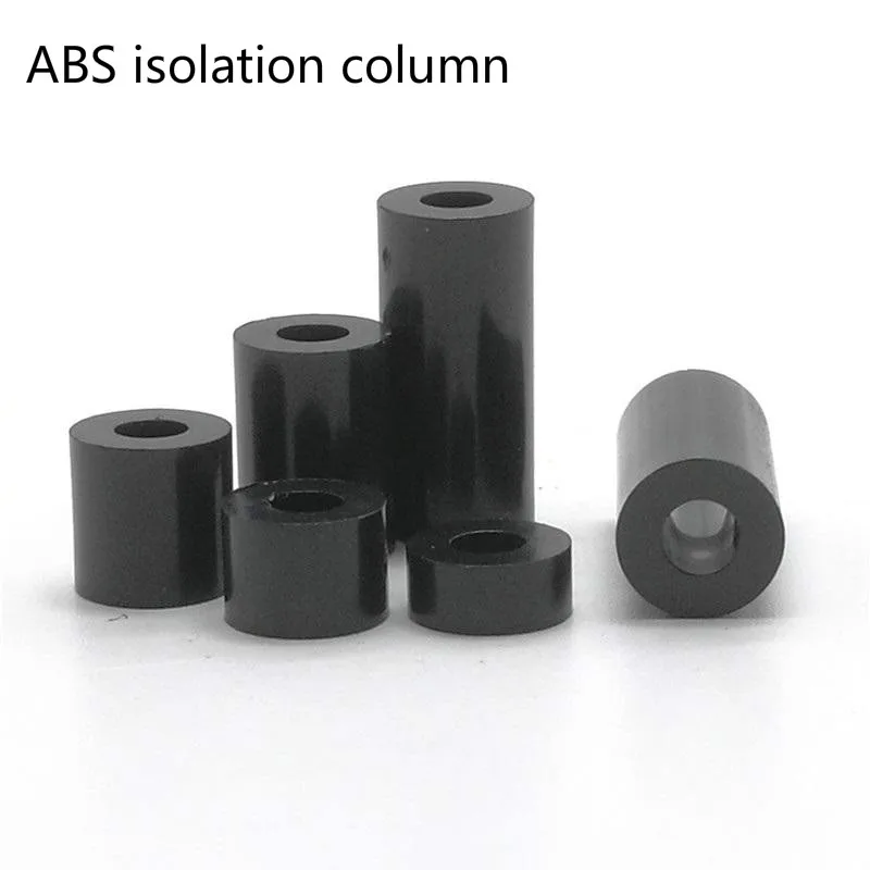 

25pcs M3 M4 black ABS Rround spacer standoff Nylon Non-Threaded Spacer Round Hollow Standoff Washer