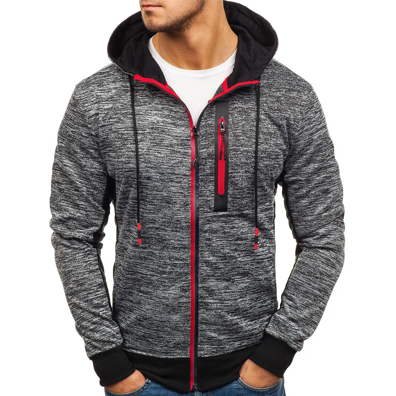 Новинка 2019 брендовый мужской кардиган ZOGAA толстовка с капюшоном свитшот длинными