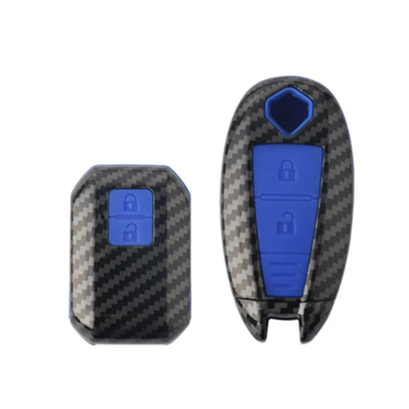 Силиконовый чехол для ключей от машины из углеродного волокна Suzuki Vitara Swift Ignis Kizashi