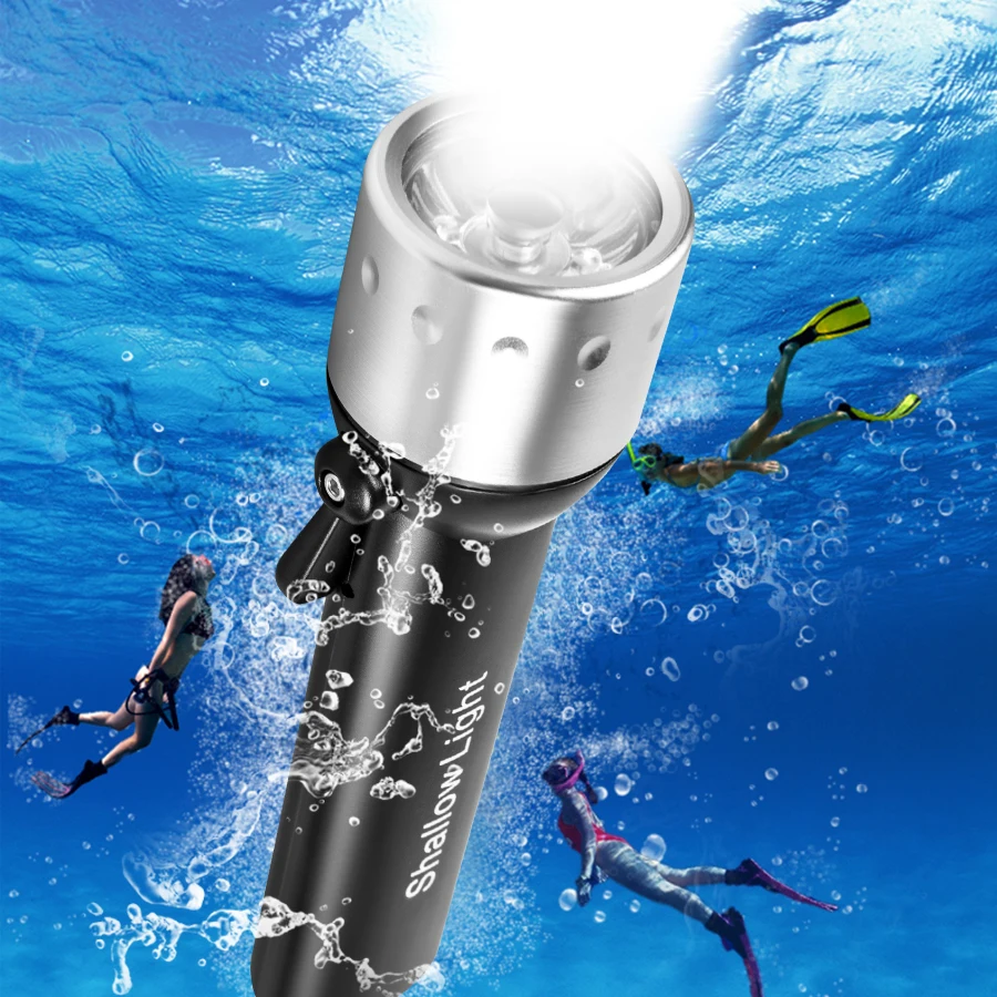 IPX68 20W High Power LED Flashlight Waterproof Portable Light Battery Powered Outdoor Powerful Led | Лампы и освещение