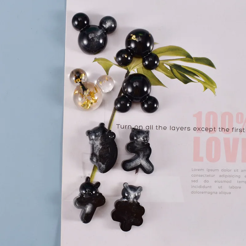 Прозрачная эпоксидная форма сделай сам с головой Микки милое японское домашнее