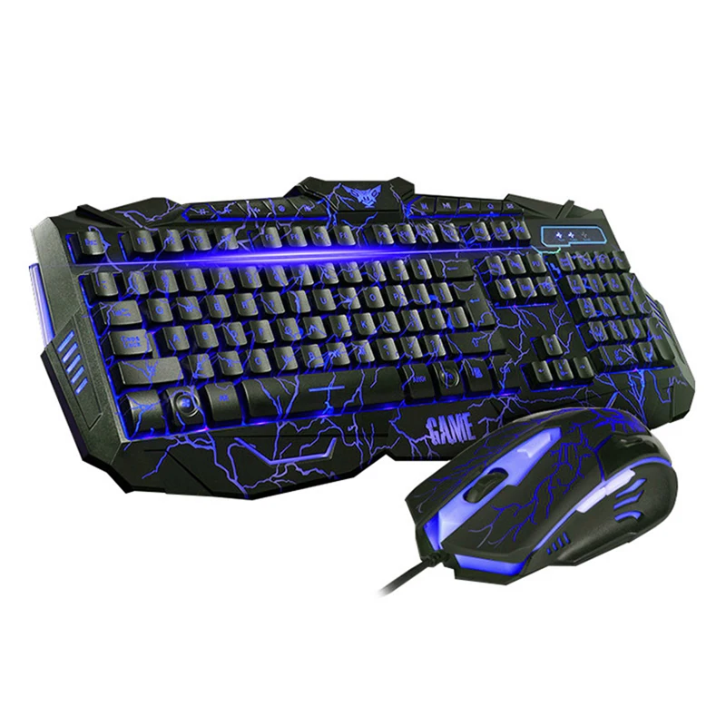 

Gamer Keyboard And Mouse PC Gaming Keyboard RGB Backlit Keyboard Rubber Keycaps Wired Keyboard Mouse Gamer Gaming Mouse