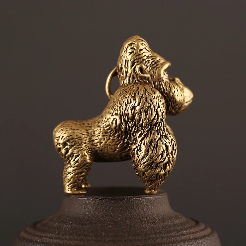 Латунная статуя искусственной кожи маленький чай украшения для домашних