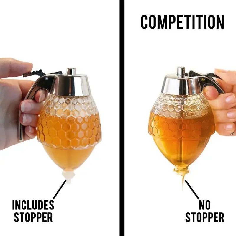 Бутылка контейнер для меда кухонный дозатор сока и сиропа