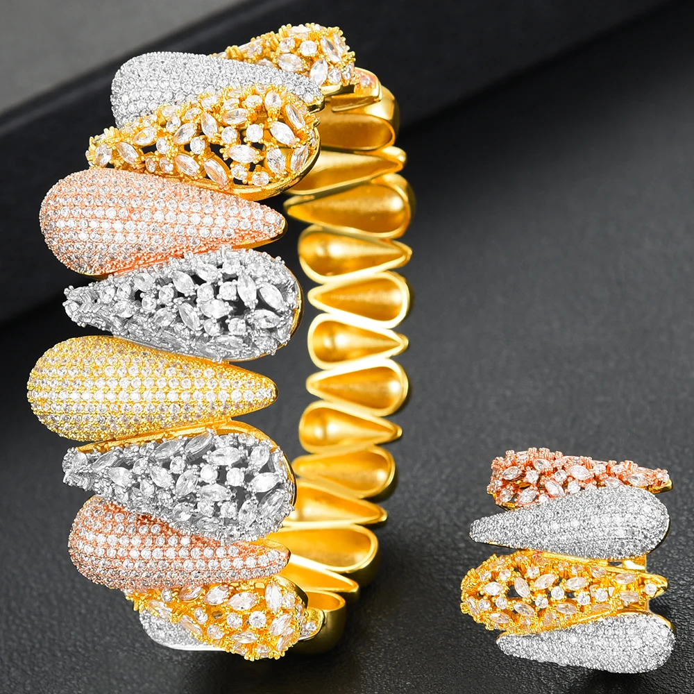 Набор женских ювелирных украшений GODKI роскошный комплект из 2 шт./компл. браслета