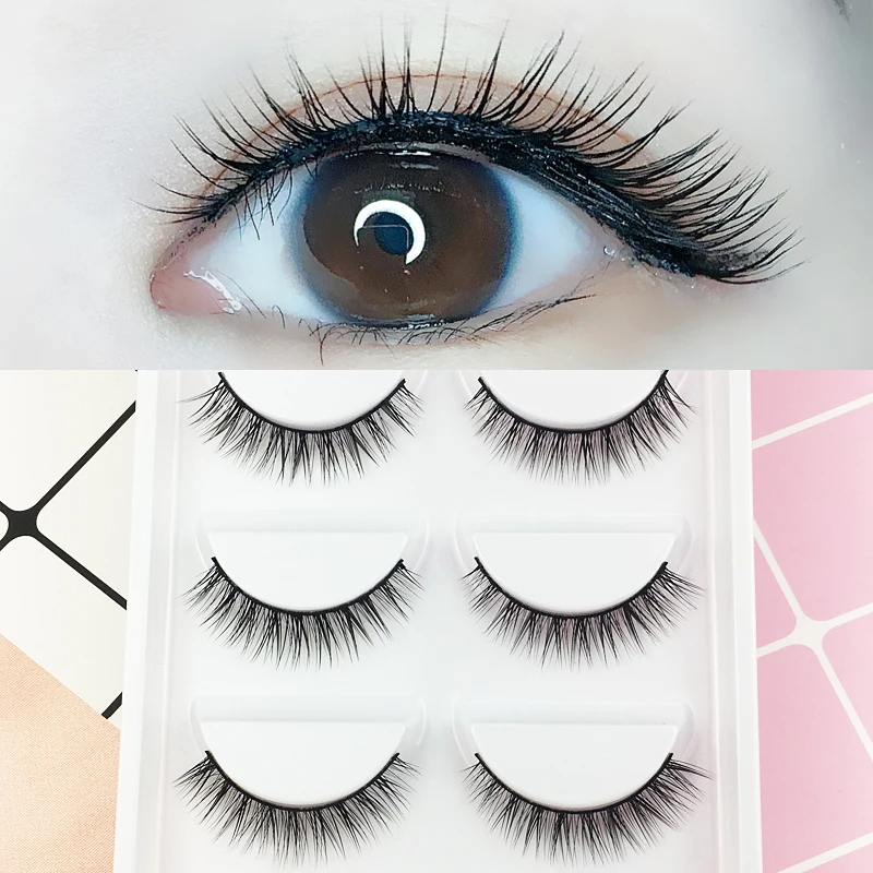 YOKPN новые японские заточки Поддельные ресницы толстые крестообразные