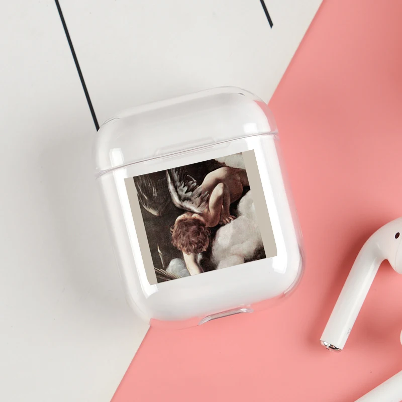 Мягкие милые наушники чехол для Apple airpods чехол Роскошный ангел ребенок прекрасный Air Pods чехол для Airpods 2 прозрачный, мягкий чехол