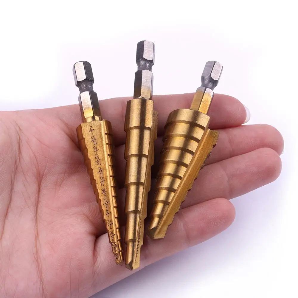 1/4 дюймовые ступенчатые сверла из быстрорежущей стали с шестигранным