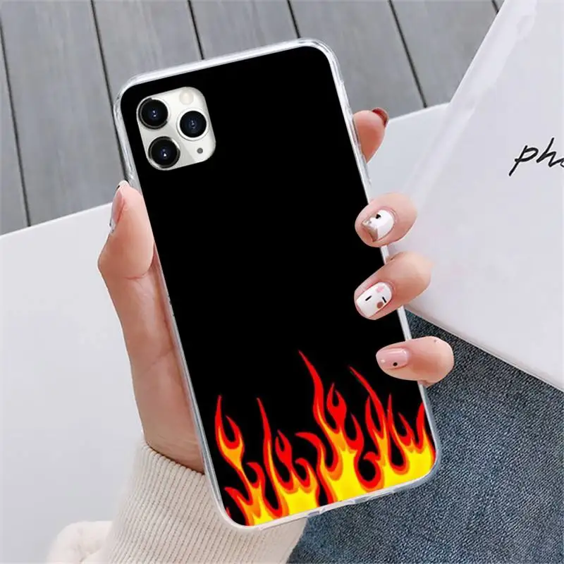 

Cool red flames green flame Phone Case For iphone 12 5 5s 5c se 6 6s 7 8 plus x xs xr 11 pro max mini