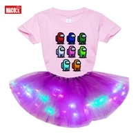 2021 kid girls sets dress costumes princess birthday party tutu dress kids clothes children clothing toddler t shirts cute suits