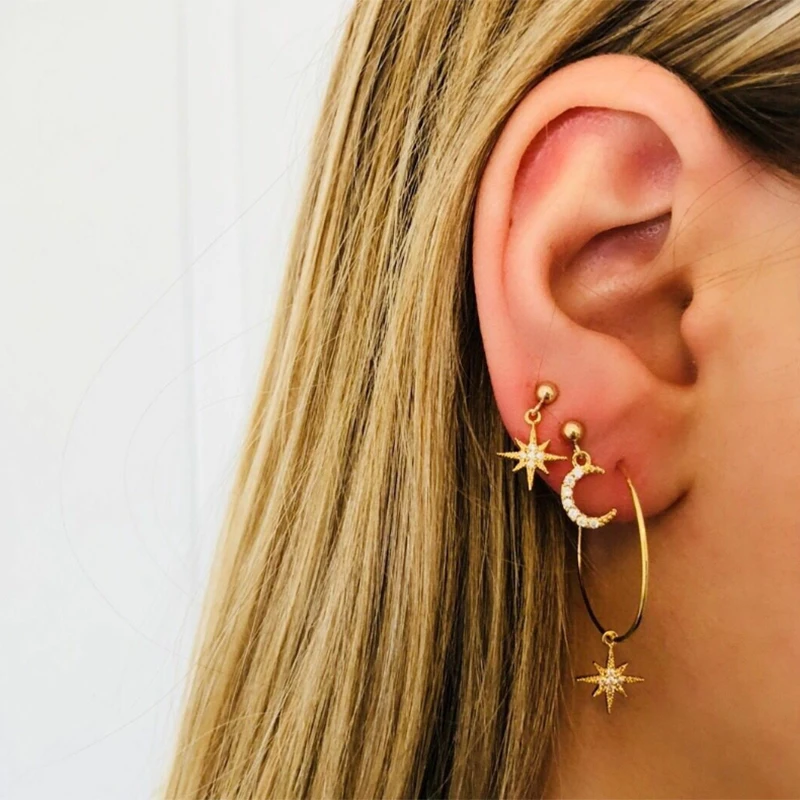 Серьги-манжеты IYOE женские в стиле бохо Винтажные Ювелирные украшения под старину