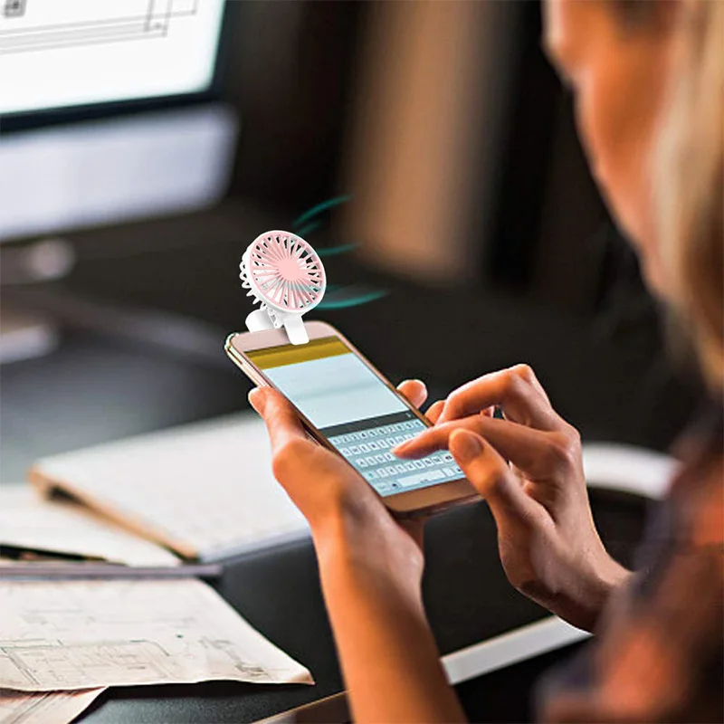 Портативный вентилятор с зажимом для телефона ноутбук мини мощный Маленький