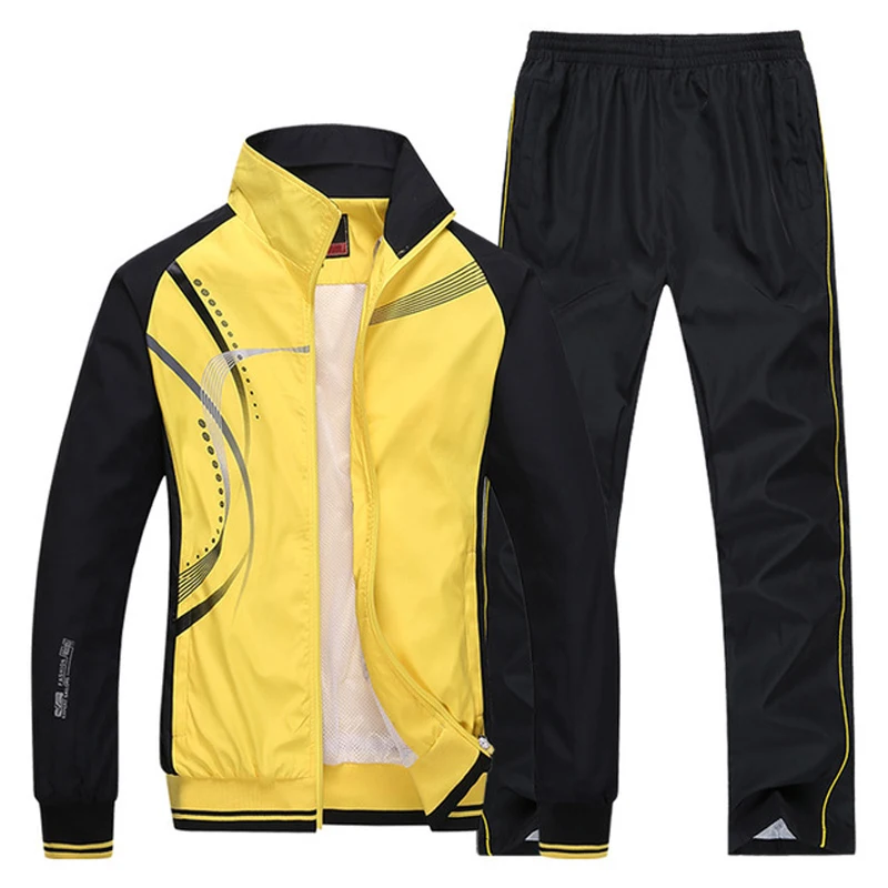 2022 Yoga Tracksuit Men 2 Pieces Set  Men's Set Sportswear Spring Autumn Jacket+Pants Outfits Fashion Slim Track Suit Mens