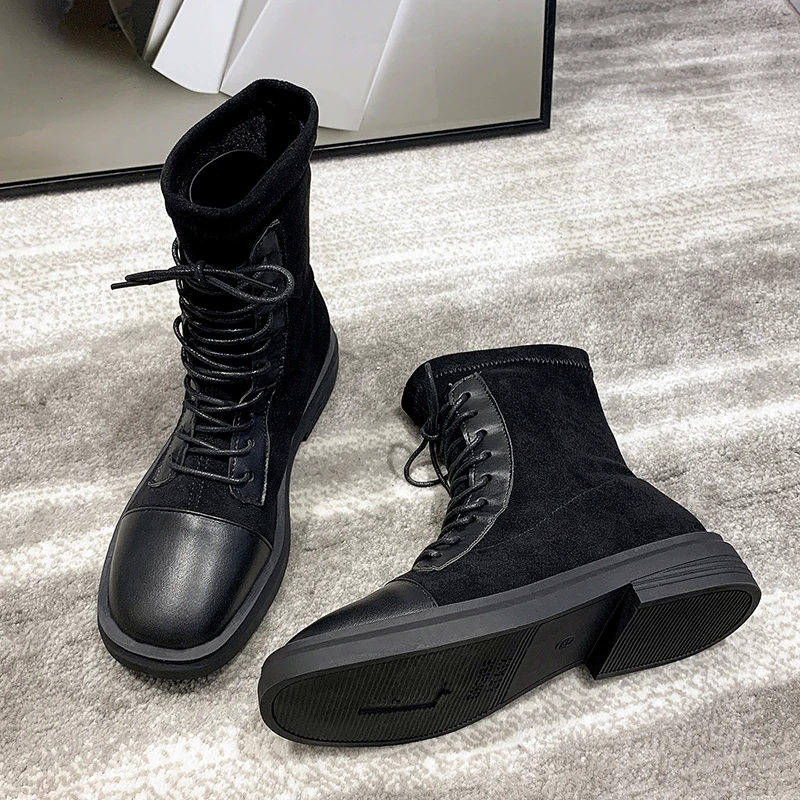 Новинка 2020 женские сапоги привлекательные кожаные высокие с промежностью