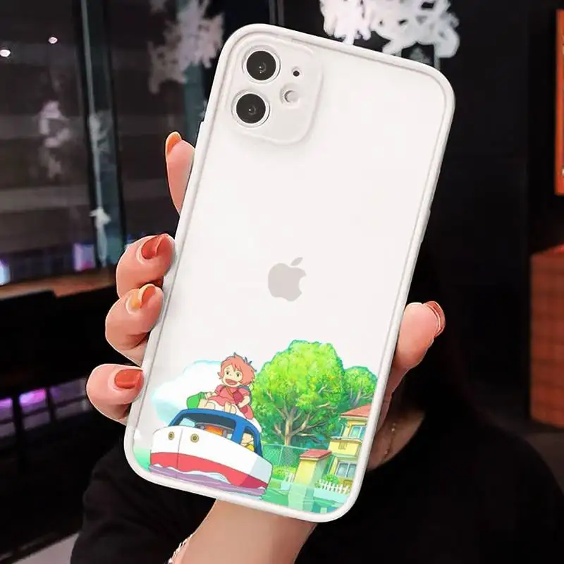 

Ponyo on the Cliff Phone Cases Matte transparent For White iPhone 12 Mini 11 Pro XR XS Max 7 8 Plus X Back Cover